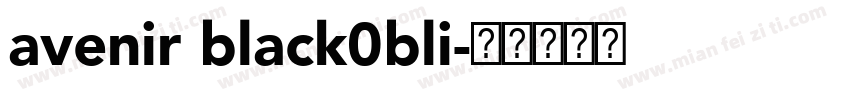 avenir black0bli字体转换